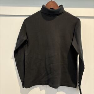 Vintage Skyr Turtleneck Shirt Women Large Black Preppy Classic Ski USA Made 90s